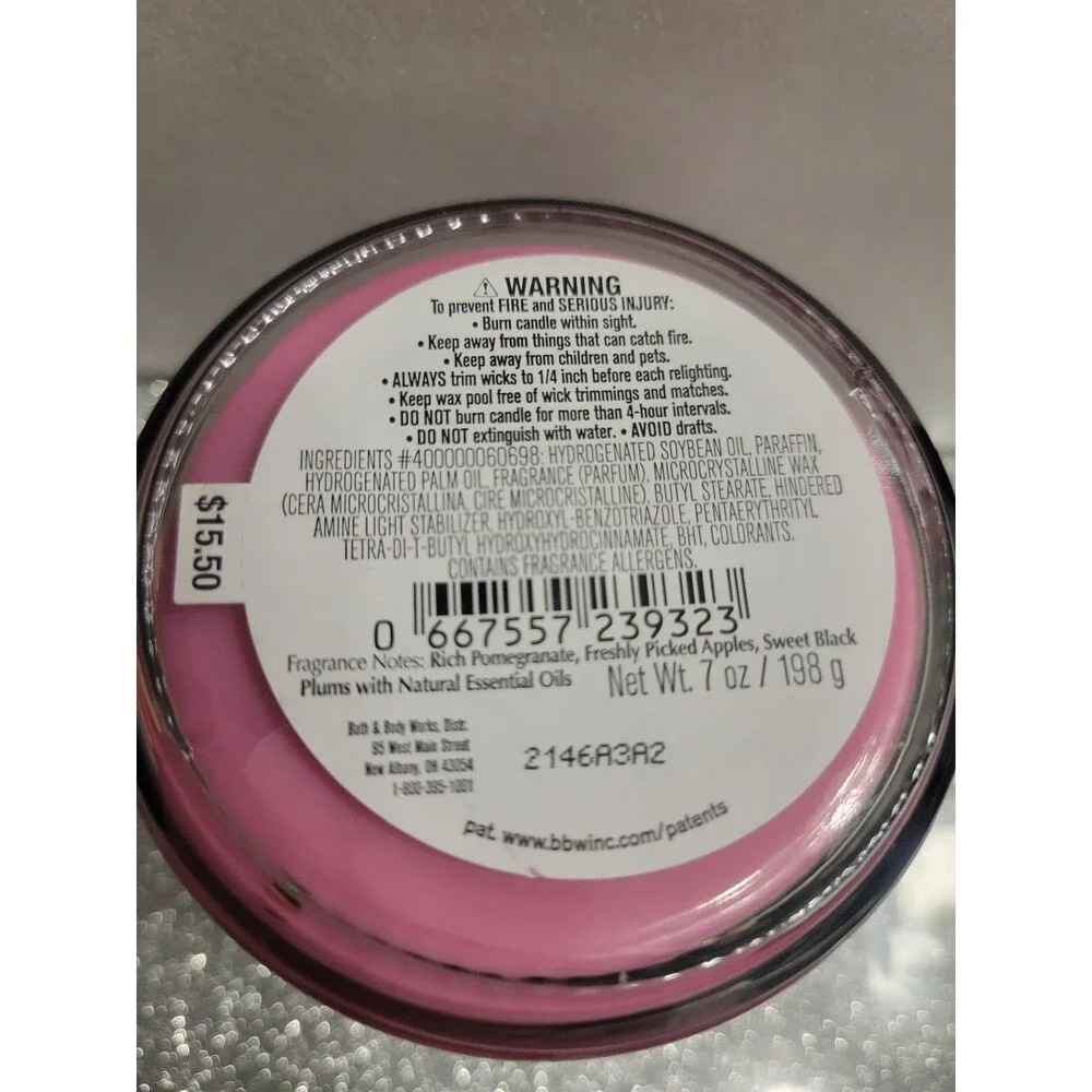 Bath and Body Works Harvest Pomegranate single wick candle